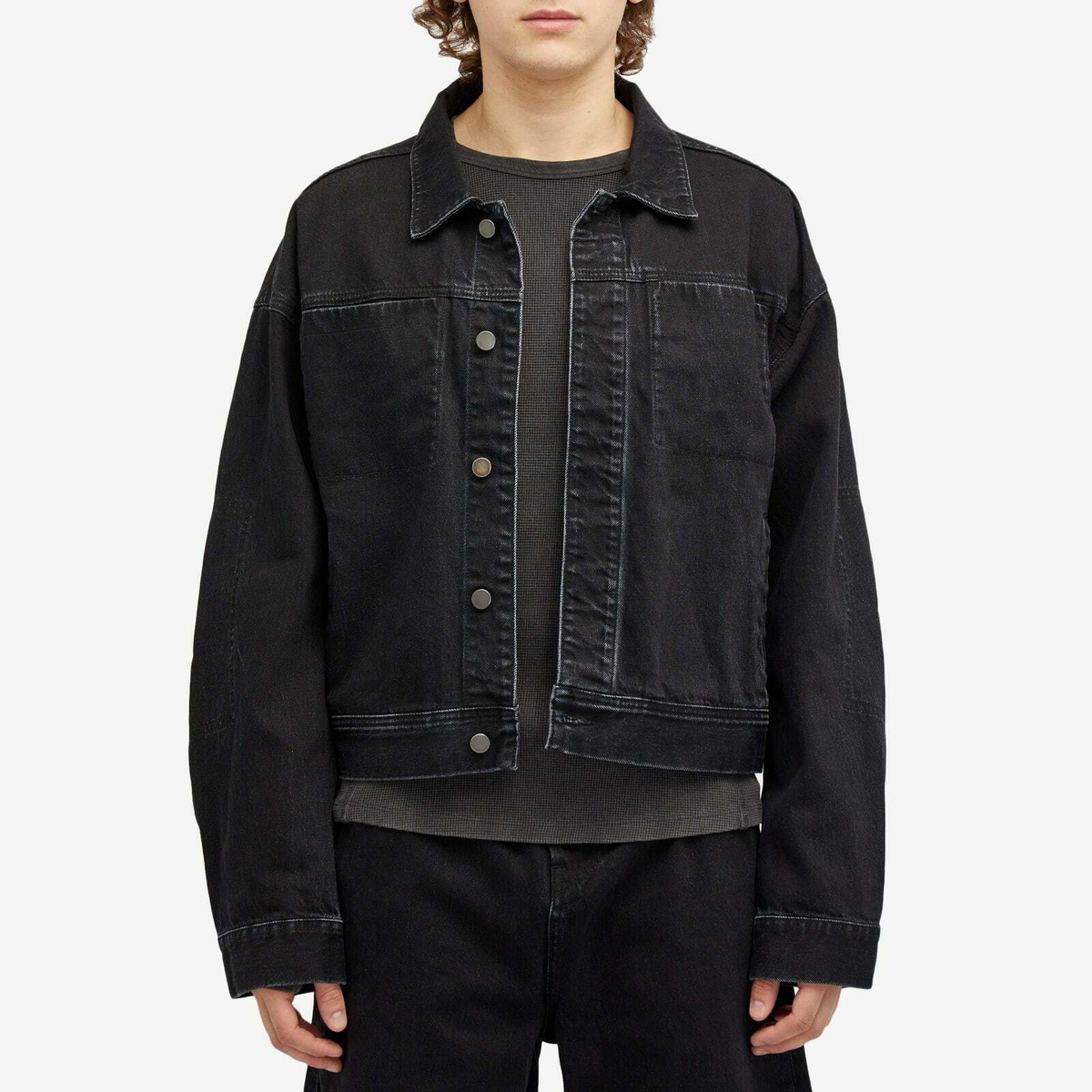 Entire Studios Men's Gen Denim Jacket in Magnetite Entire