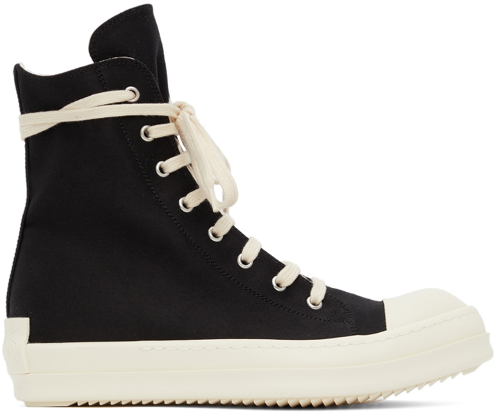 Photo: Rick Owens Drkshdw Black Doeskin High Sneakers