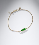Sydney Evan Pea Pod 14kt gold bracelet with jades