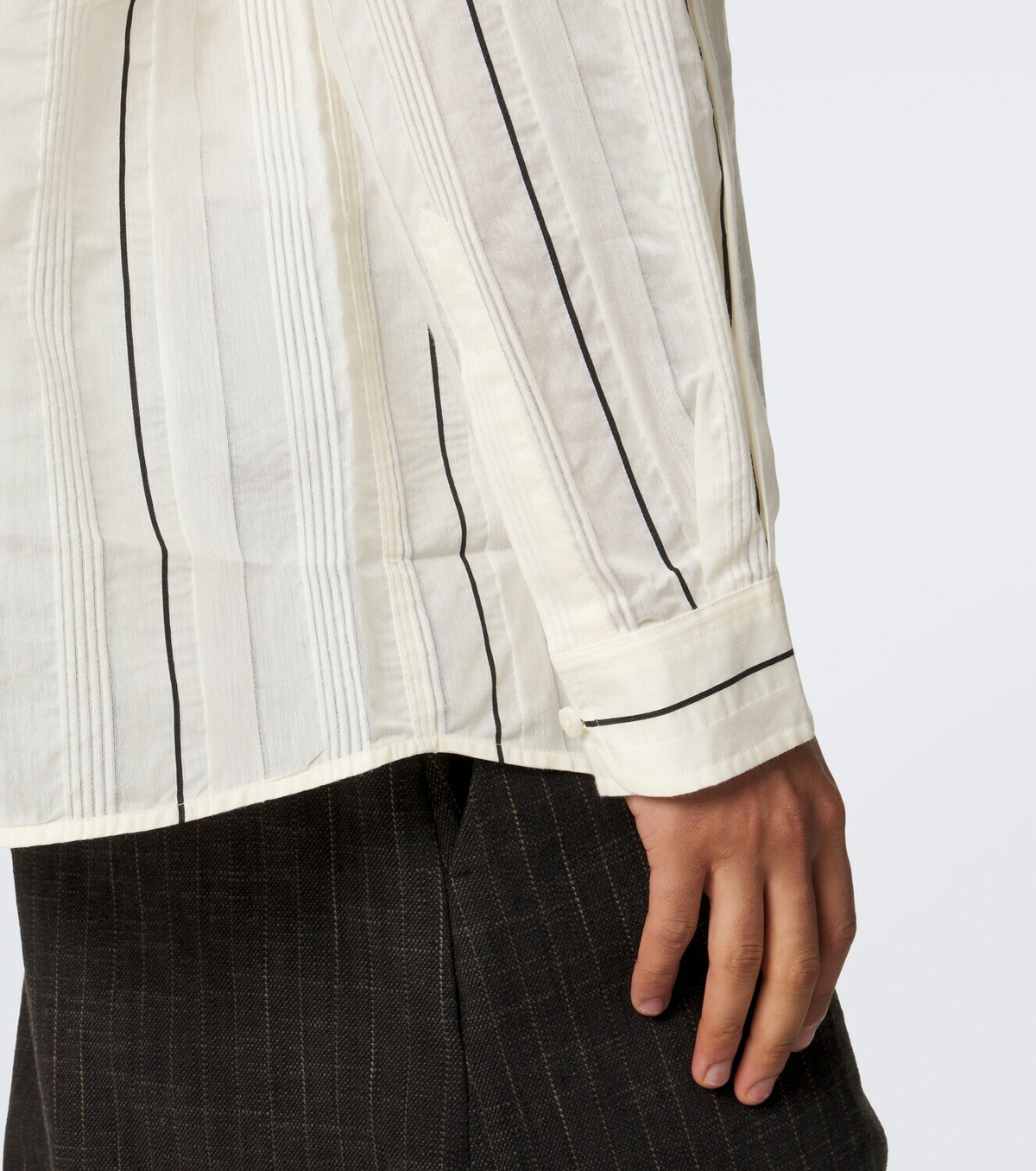 Jacquemus Venice striped cotton and silk shirt