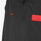 424 Men's Quarter Zip Logo Track Jacket in Black