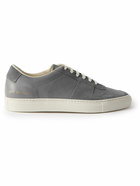 Common Projects - Bball Suede-Trimmed Leather Sneakers - Gray