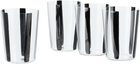 The Conran Shop Black Nova Stripe Tumbler Set, 4 pcs