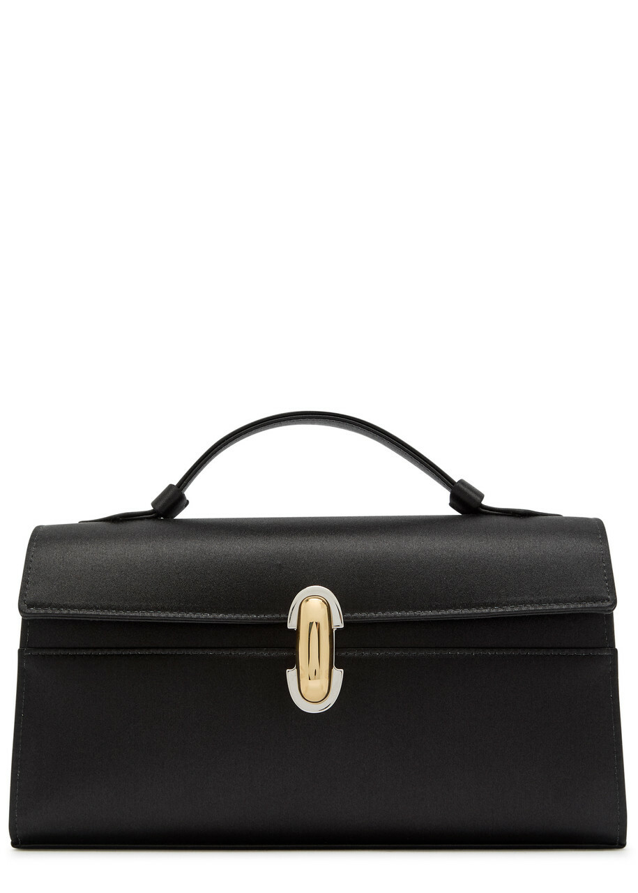 Savette Symmetry Satin Pochette - Black - One Size