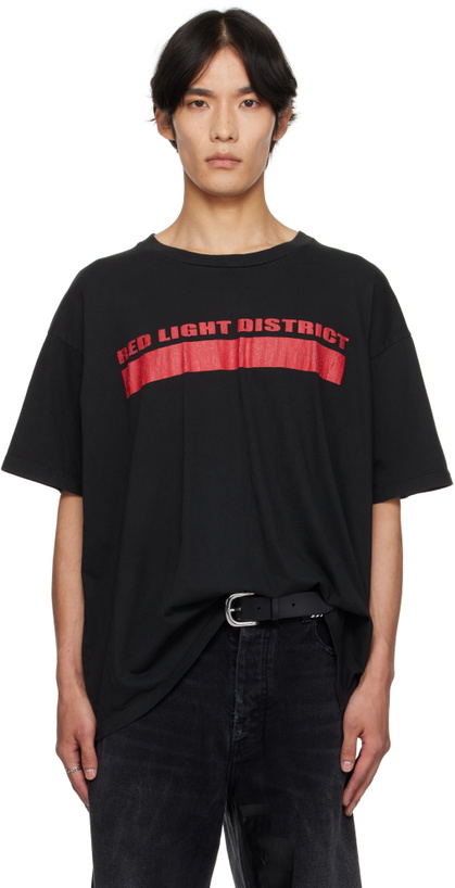 Photo: ALEXANDER DIGENOVA Black 'Red Light District' T-shirt