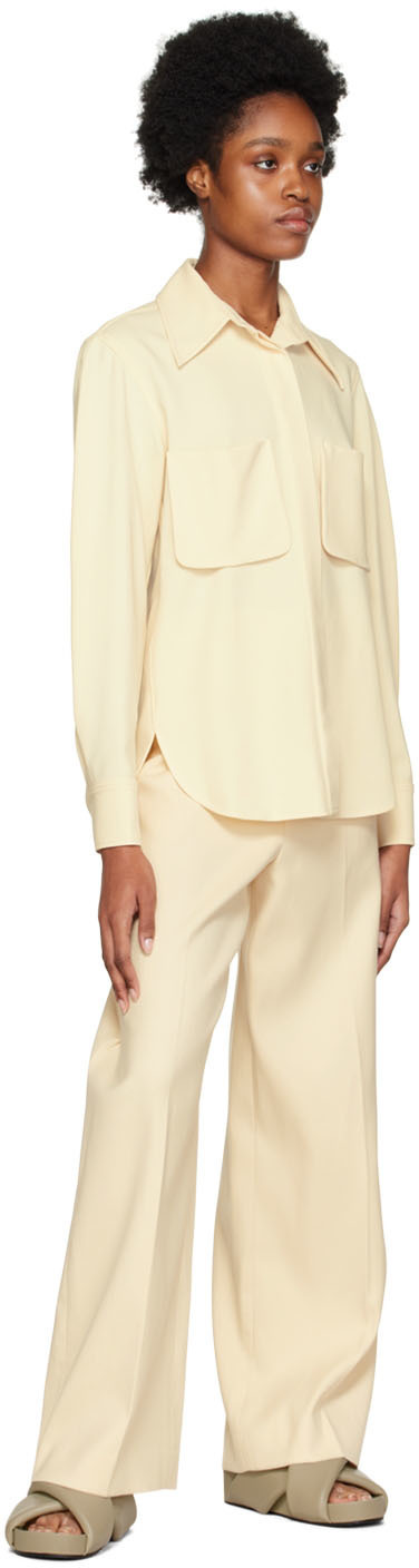 Recto Beige Wide-Leg Trousers