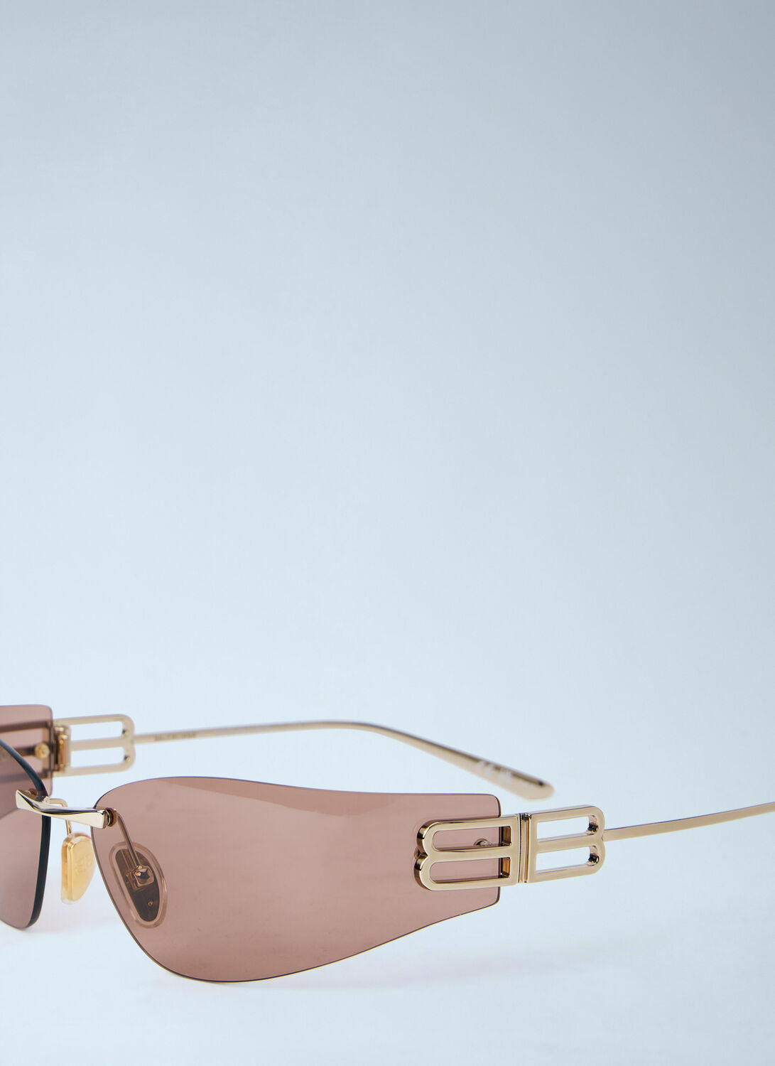 Balenciaga Gossip Rimless Logo Sunglasses