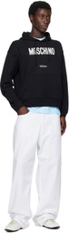 Moschino Black Printed Organic Cotton Hoodie