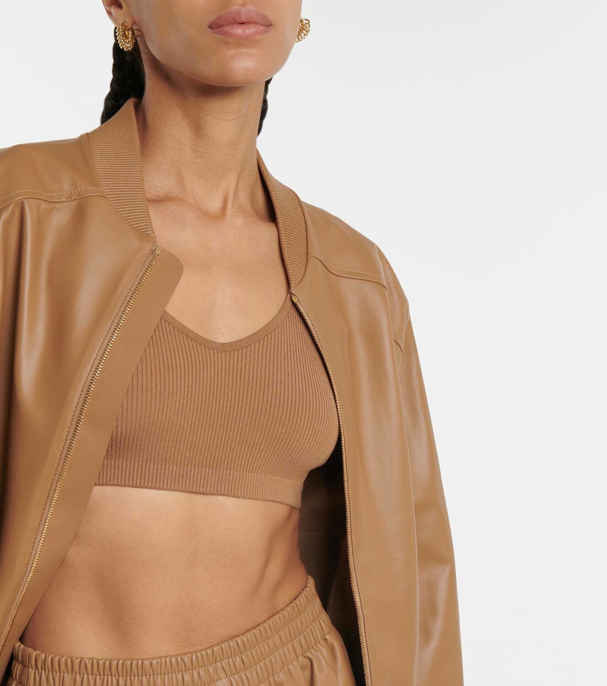 Zeynep Arçay Ribbed-knit crop top
