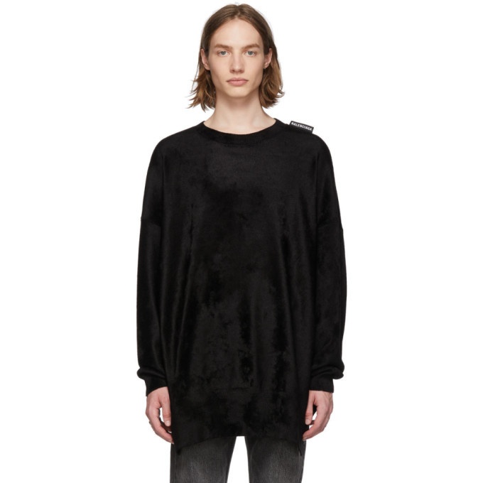 Photo: Balenciaga Black Velour Sweater