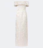 Markarian Bridal Clover brocade bustier gown