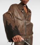 Alessandra Rich Leather biker jacket