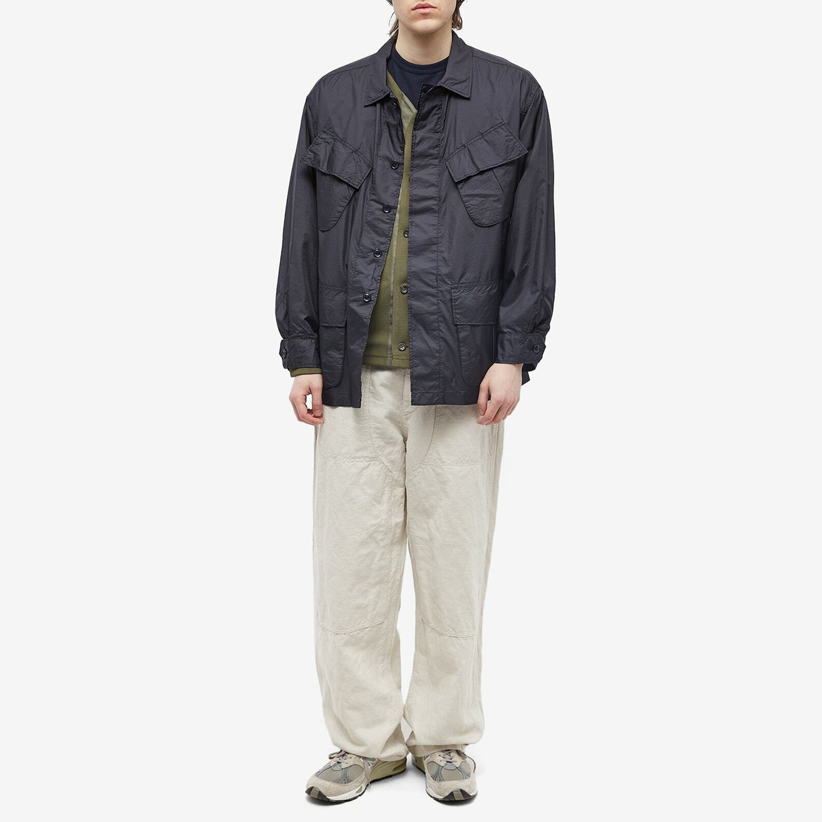 Engineered Garments Men's Jungle Fatigue Jacket in Dark Navy Nylon