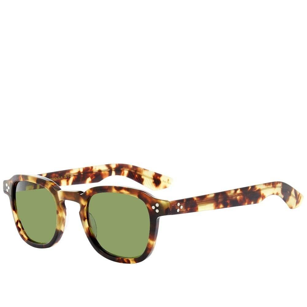 Photo: Moscot Momza Sunglasses in Green/Tortoise
