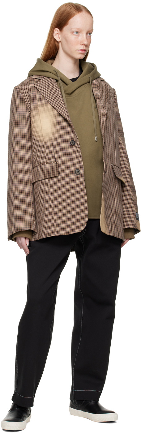 ADER error Brown Fluic Hoodie ADER error