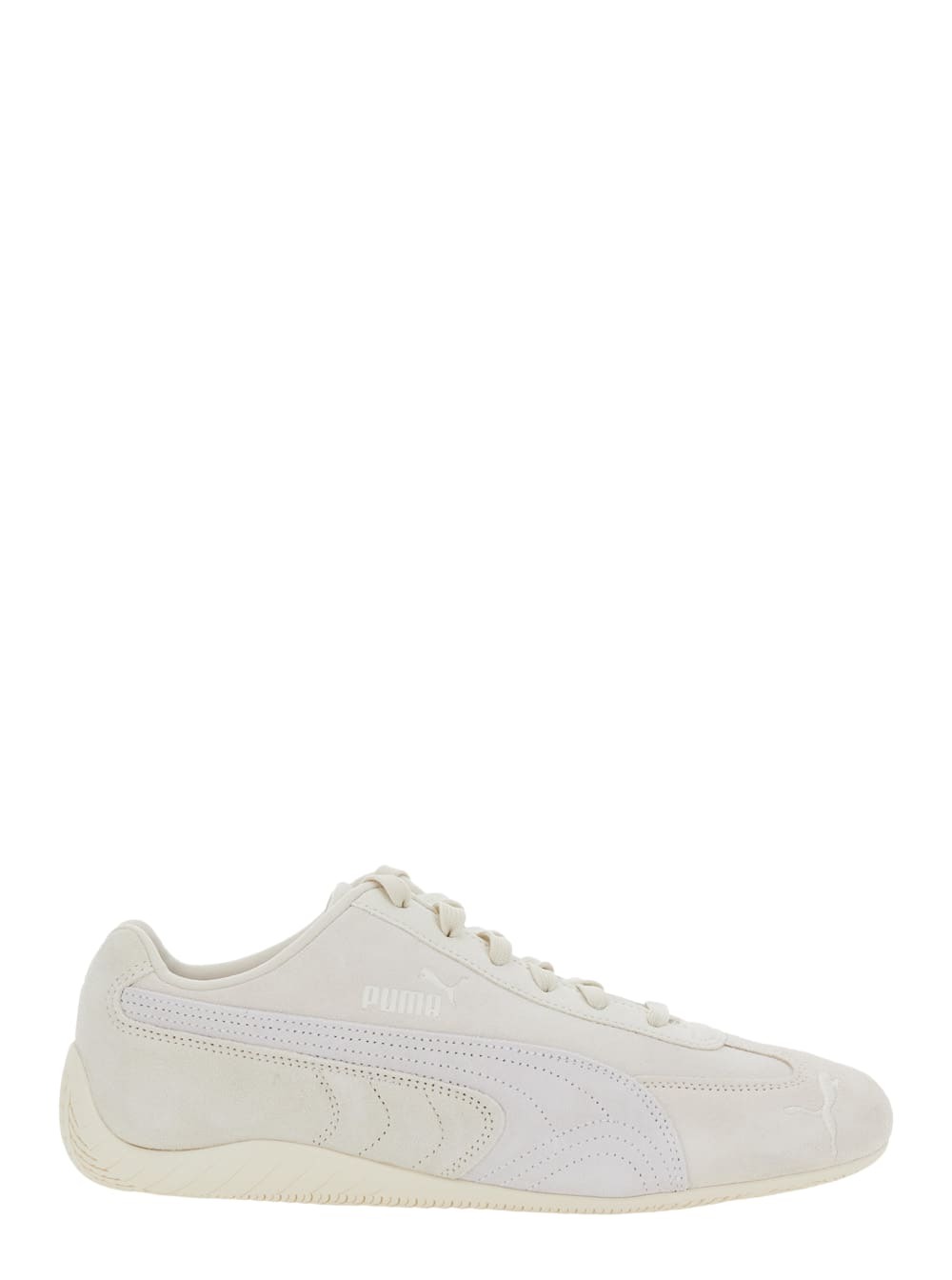 Puma speedcat Og White Low Top Sneakers With Logo Lettering On The Side And Formstrip Detail On The Side In Leather Unisex
