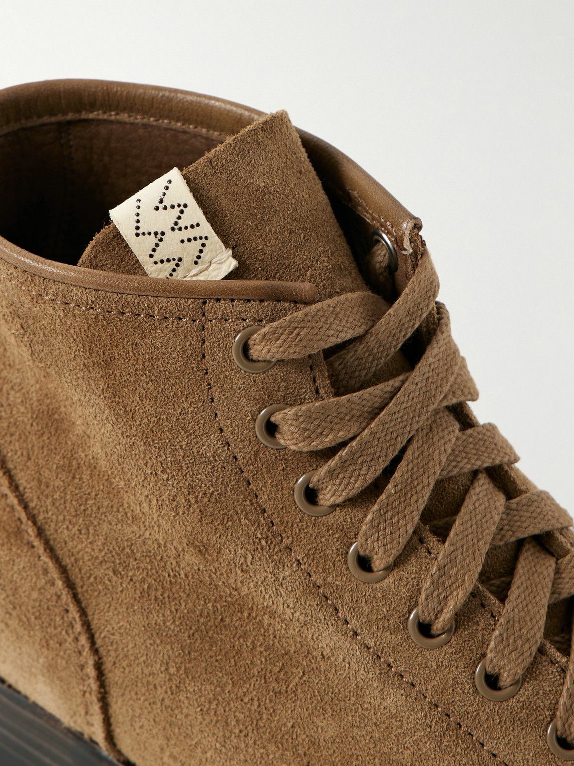 Visvim - Brigadier-Folk Leather-Trimmed Suede Boots - Brown Visvim