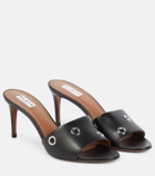 Alaïa Oeillets embellished leather sandals
