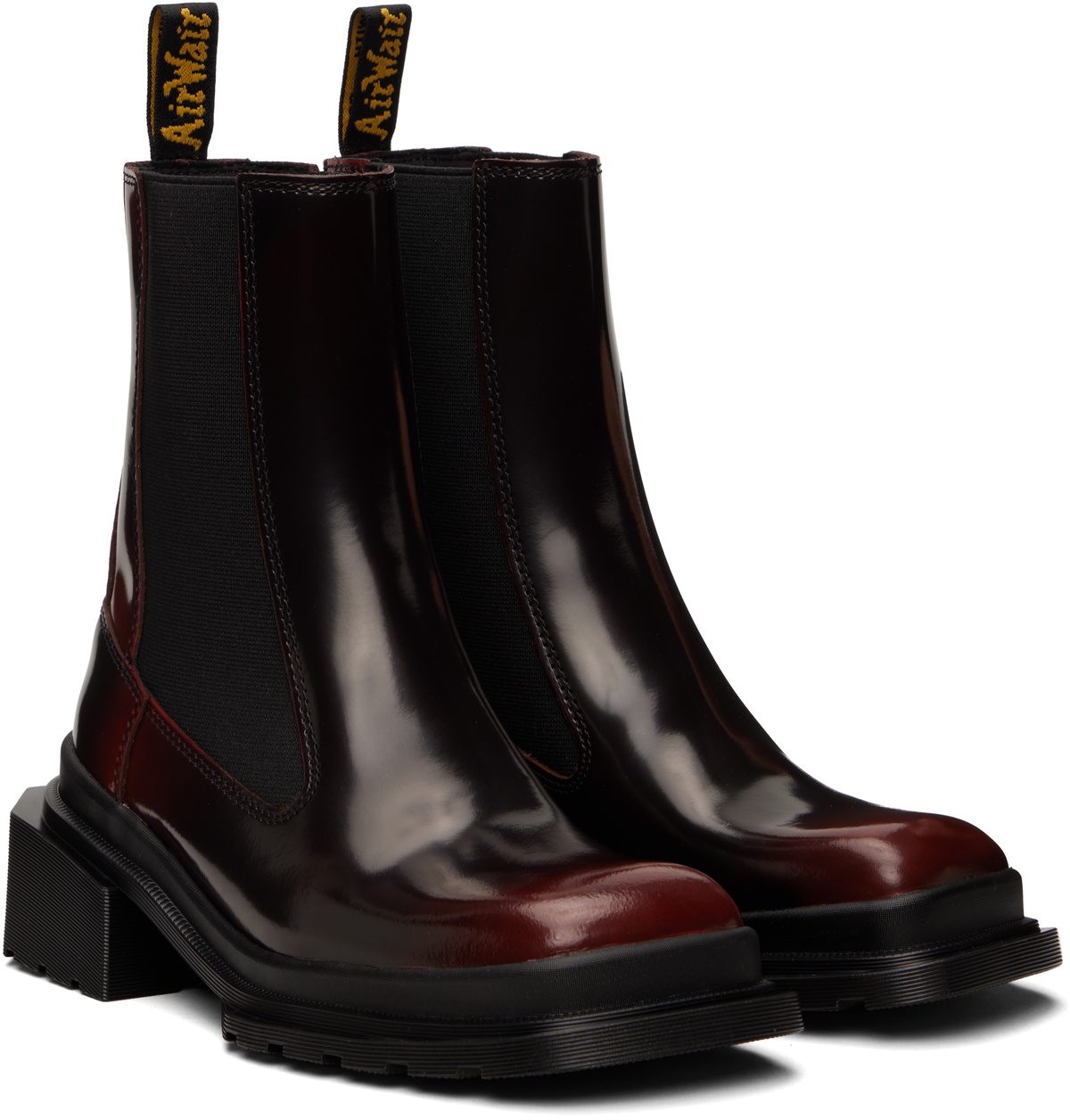 Dr. Martens Burgundy Maybole Square Toe Chelsea Boots