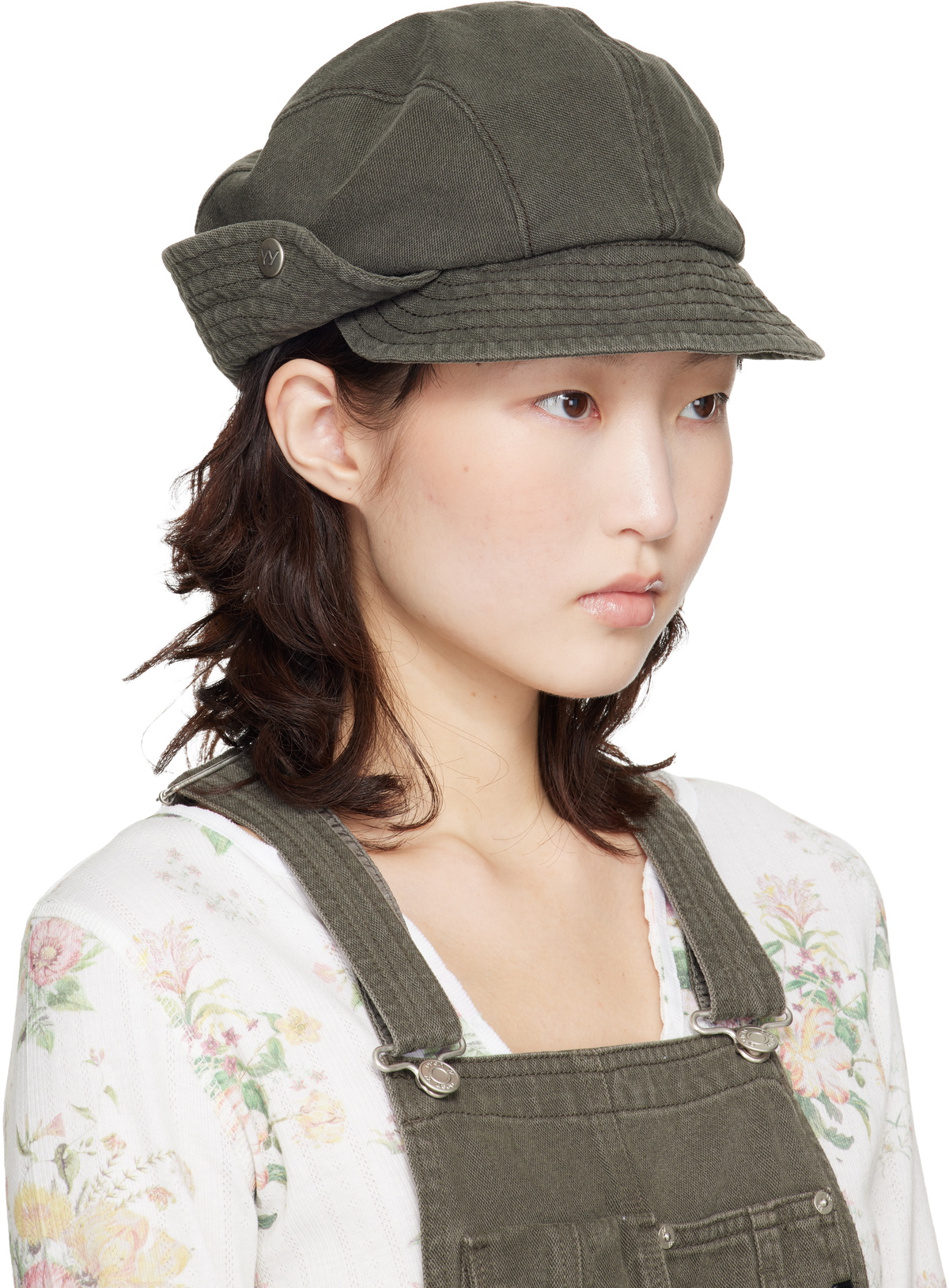 OPEN YY Khaki Bucket Beret Cap