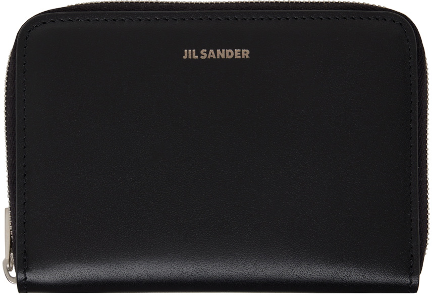 Jil Sander Black Pocket Zip Around Wallet