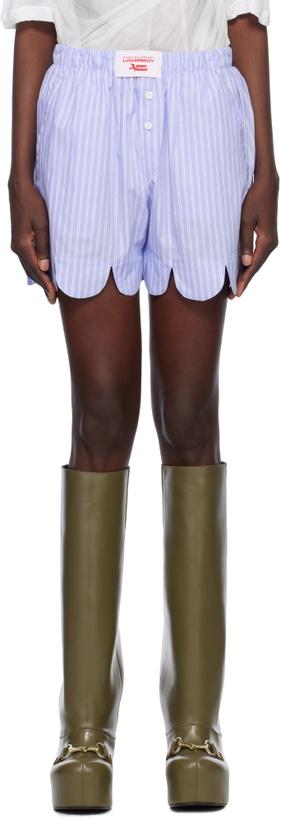 Photo: Charles Jeffrey LOVERBOY Blue Scalloped Boxer Shorts