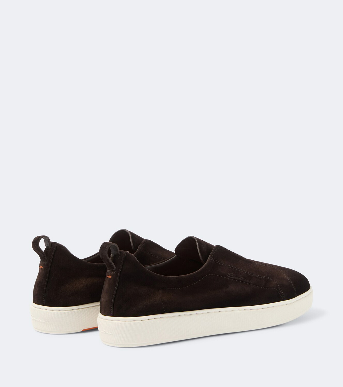 Santoni Suede slip-on sneakers