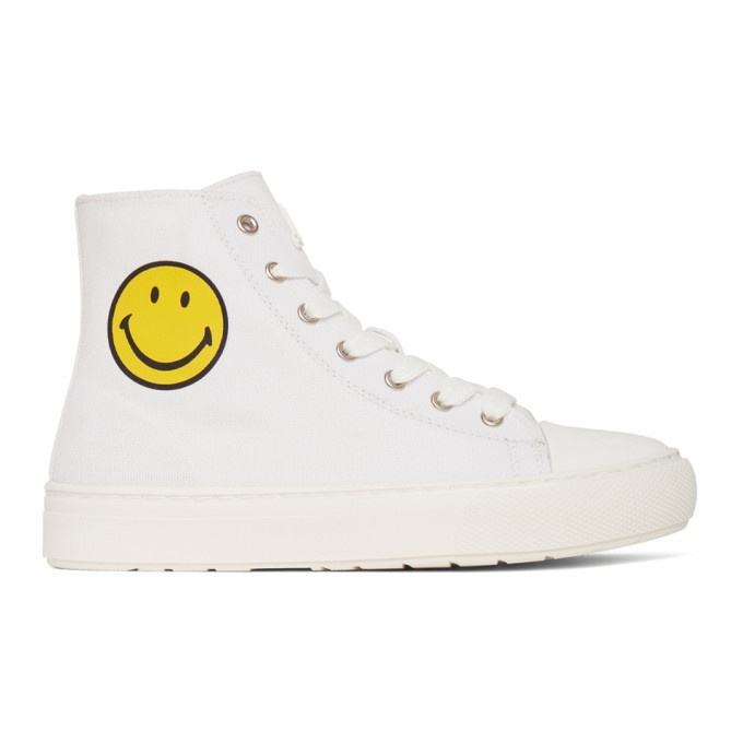 Photo: Joshua Sanders White Smiley Edition High-Top Sneakers