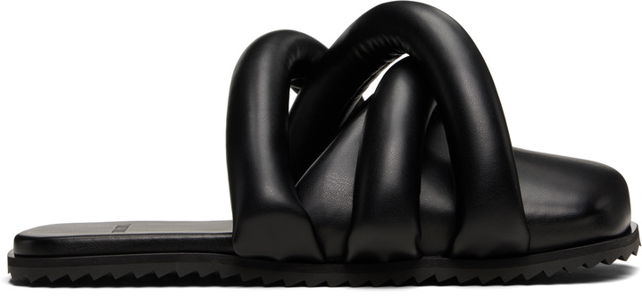 Photo: YUME YUME Black Closed Toe Tyre Slide Loafers