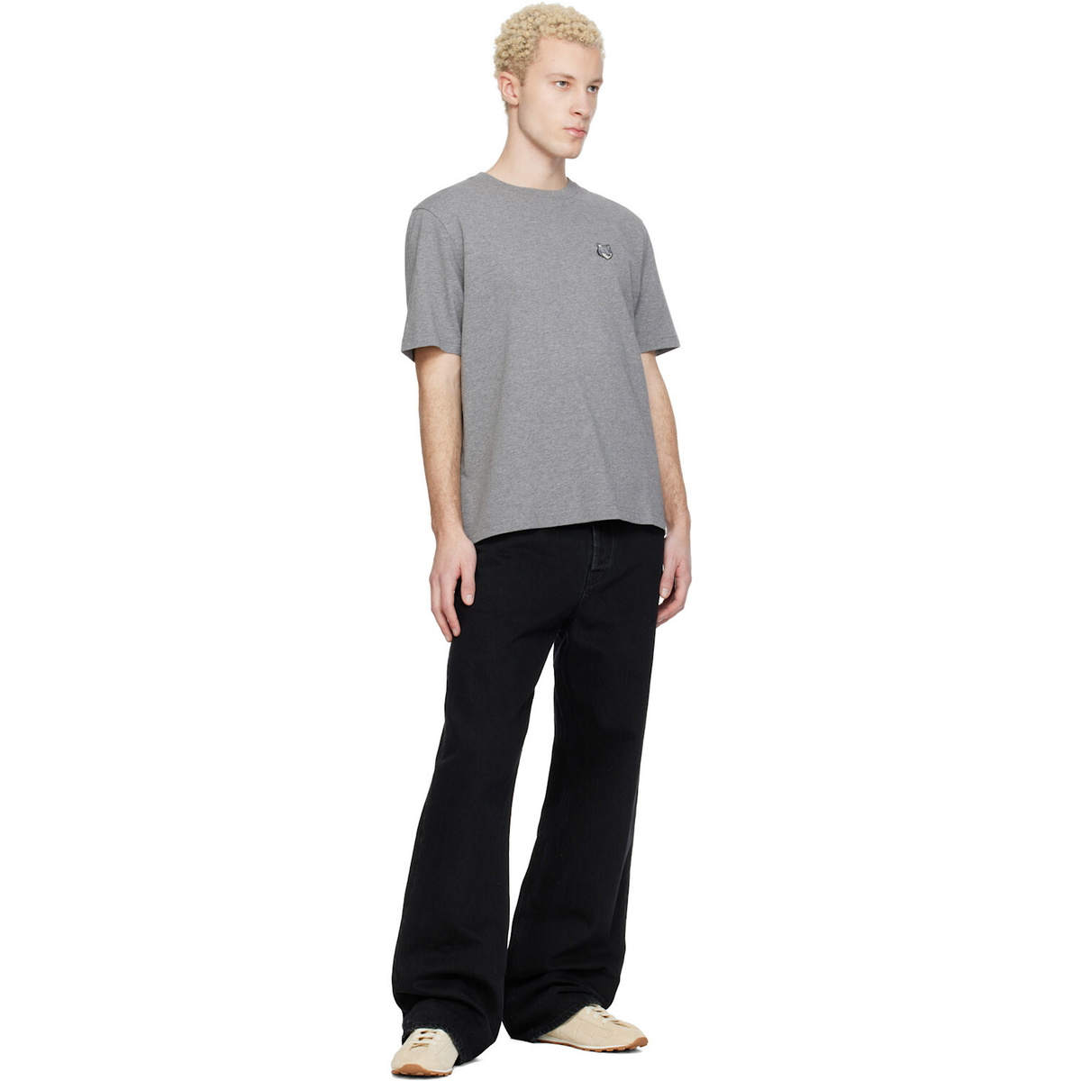 Maison Kitsuné Gray Fox Head Comfort T-shirt