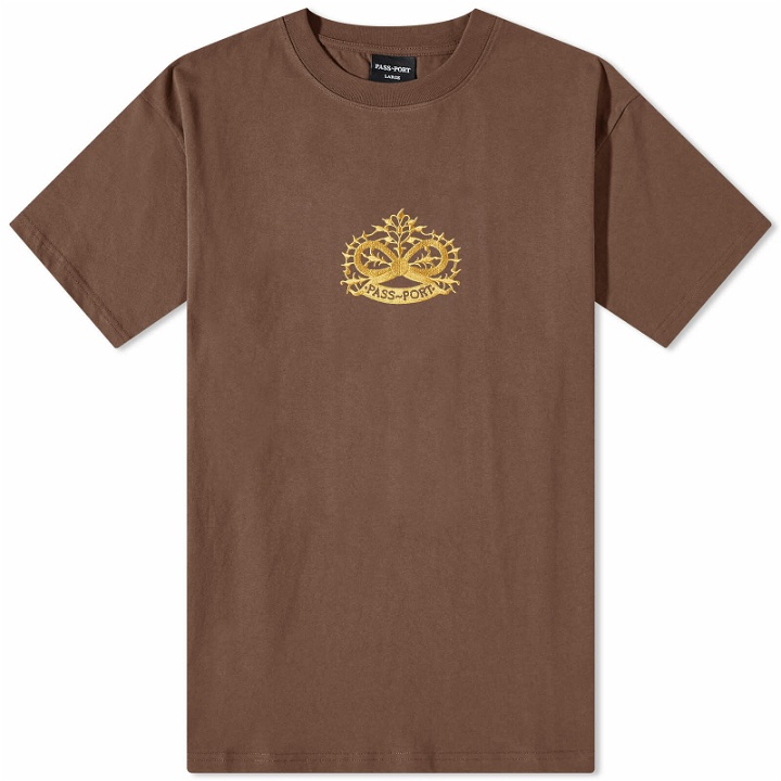 Photo: Pass~Port Men's Sterling Emberoidery T-Shirt in Bark