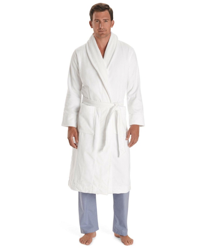 Photo: Brooks Brothers Men's Supima Robe | White