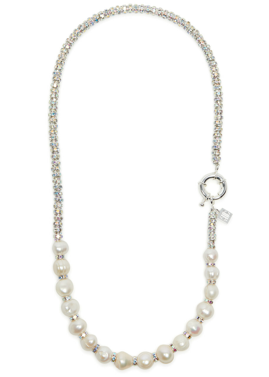 Pearl Octopuss.y Paris Diamond Silver-plated Necklace - One Size