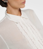 Nili Lotan Nathael Ruffle cotton shirt