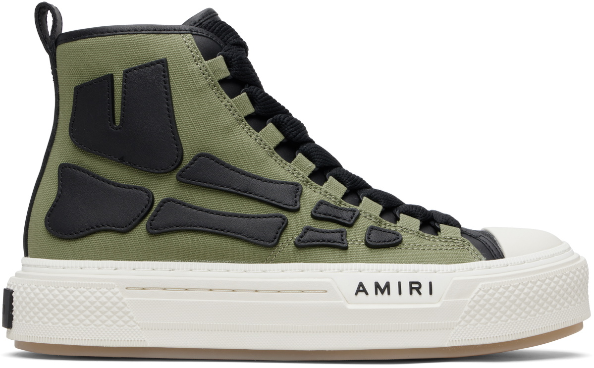 AMIRI Khaki Skel Court Hi Sneakers