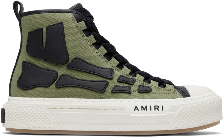Photo: AMIRI Khaki Skel Court Hi Sneakers