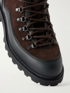 MORJAS - Leather-Trimmed Suede Hiking Boots - Brown