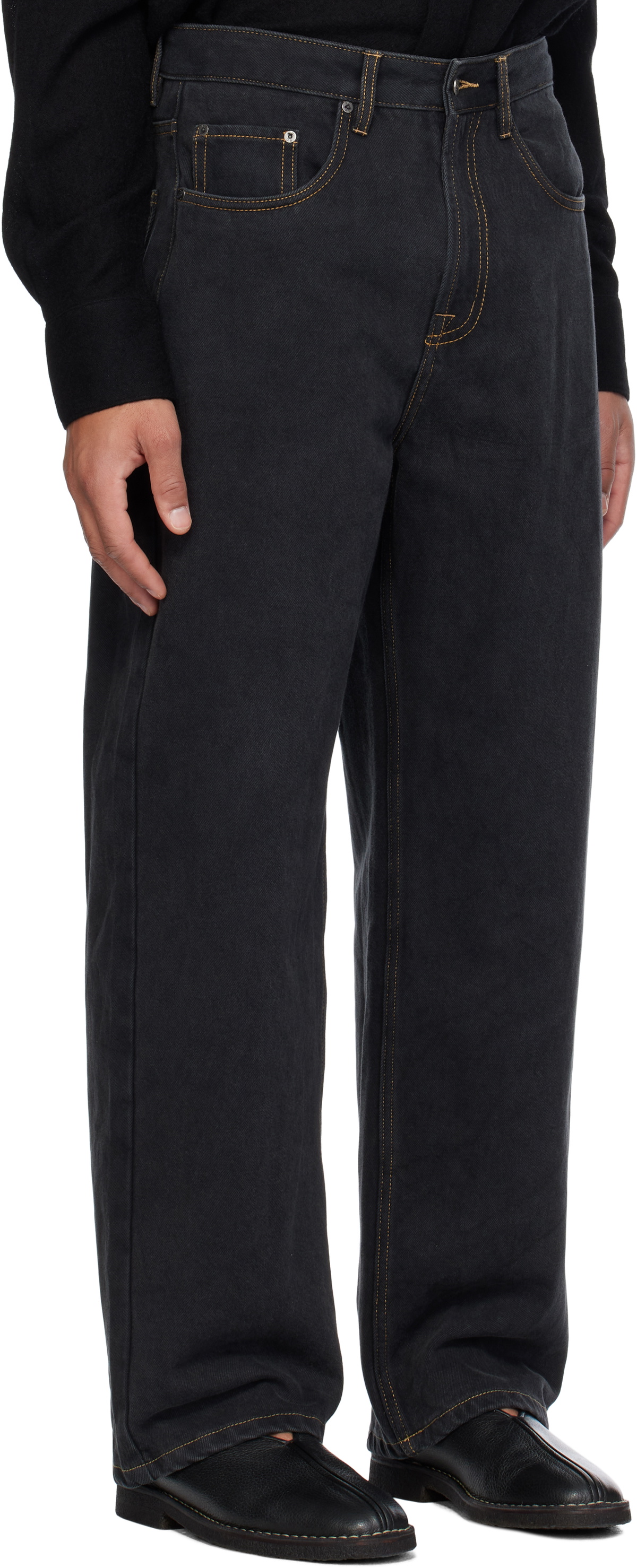 Glass Cypress Black Straight Leg Jeans