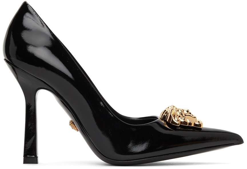 Versace Black Naplak 'La Medusa' Heels Versace