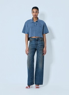 Alexander Wang Cropped Piqué Polo T-Shirt