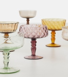 Bitossi Diseguale set of 6 champagne coupe glasses