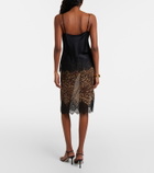 Nili Lotan Thea animal-print silk midi skirt