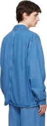 Won Hundred Blue Zayne Denim Zip Shirt