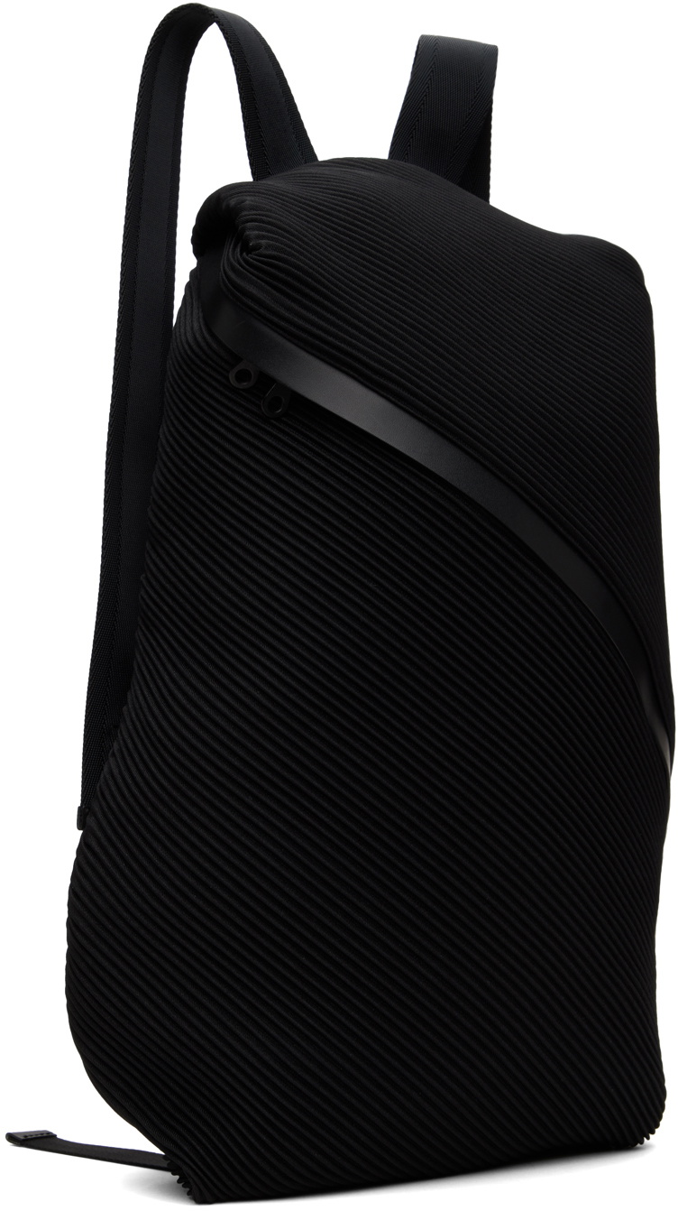 PLEATS PLEASE ISSEY MIYAKE Black Bias Pleats Backpack Pleats