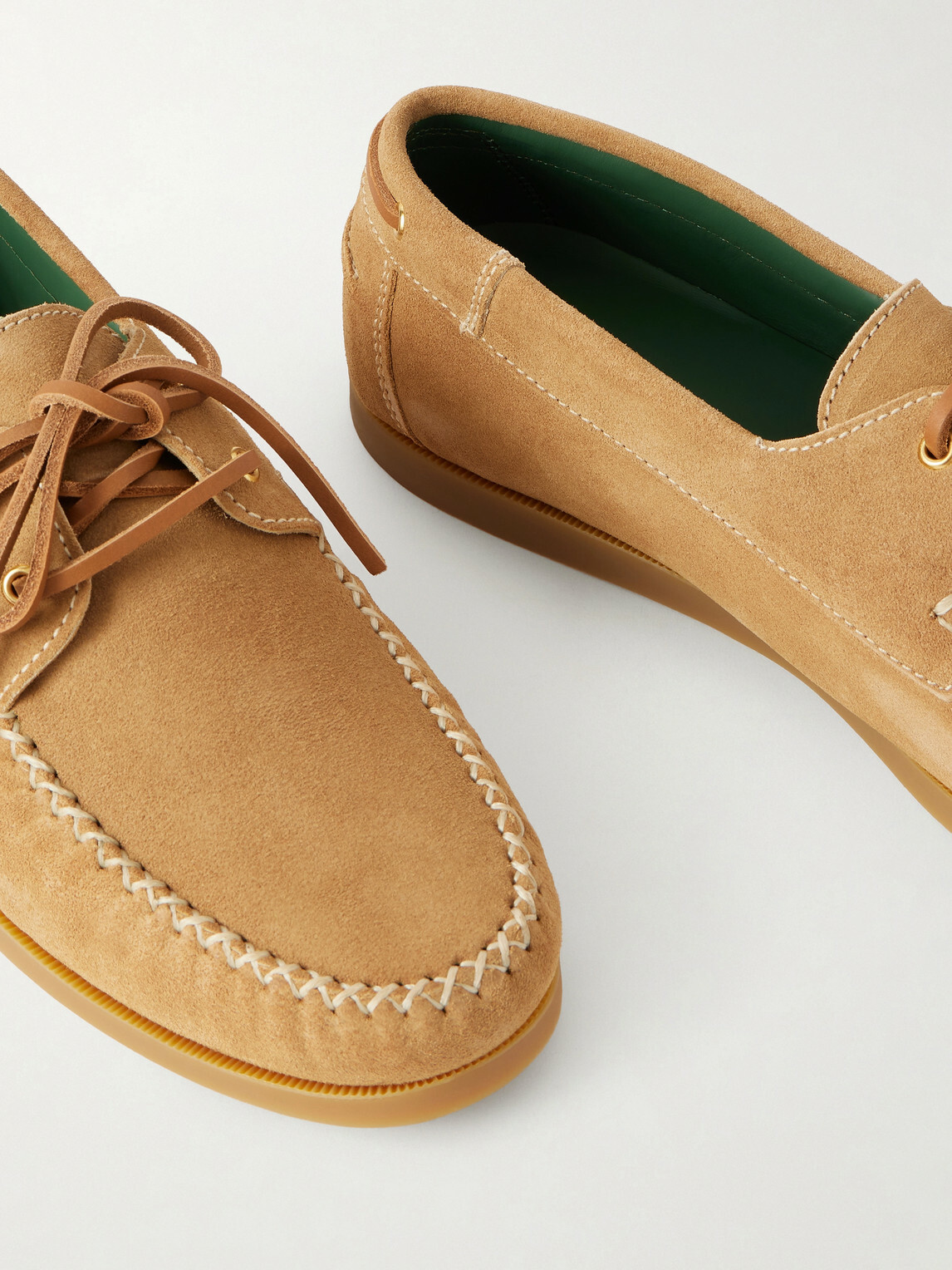 VINNY's - Boatman Suede Boat Shoes - Neutrals