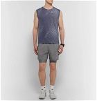 Nike Running - Flex Distance 2-in-1 Mesh-Panelled Dri-FIT Shorts - Men - Gray