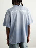 Balenciaga - Logo-Embroidered Cotton-Jersey T-Shirt - Blue