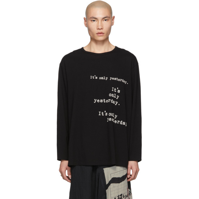 Yohji Yamamoto Black Yesterday Long Sleeve T-Shirt Yohji Yamamoto