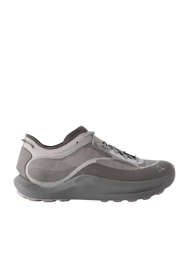 Photo: ROA - Sella Rubber-Trimmed ProWave Jacquard Trail Sneakers - Silver