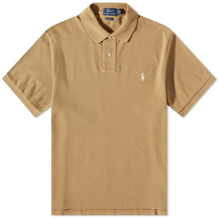 Photo: Polo Ralph Lauren Men's Slim Fit Polo Shirt in Luxury Tan